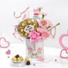 Gift Blush Pink Roses with Chocolate Hamper