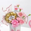 Shop Blush Pink Roses with Chocolate Hamper