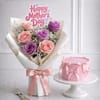 Blush Roses & Mother's Day Pink Cake Online