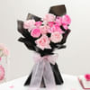Gift Blushing Roses And Pearl Cake Combo