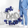Bold Blue Balloon Hoop Bouquet for Dad