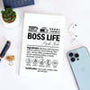 Shop Boss Life Personalized Notebook