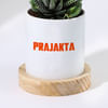 Gift Boss-some Haworthia Succulent With Personalized Planter