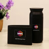 Gift Bottle Diary & Wallet Corporate Gift Set - Customized with Logo & Message