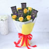 Bouquet of Yellow Roses with 4 Cadbury Bournville Online