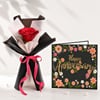 Bouquet with Anniversary Card Online