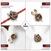Shop Brahma Vishnu Mahesh Button Cover Convertible Rakhi