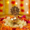 Gift Brass Ganesha Lotus Diya
