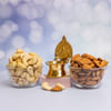 Brass Laxmi Diya with Assorted Dryfruits Online