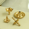 Shop Brass Three Layers Metal Diya
