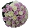 Bridal White and Lilac Roses bouquet