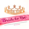 Shop Bride to Be Party Tiara and Sash Set for Bridal Shower