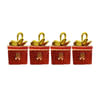 Bright And Merry Red Gift Box Christmas Tree Ornaments - Set Of 4 Online