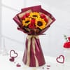 Gift Bright Sunflower And Rose Bouquet