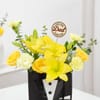 Buy Bright Yellow Lily and Rose Father's Day Bouquet