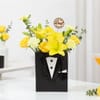 Shop Bright Yellow Lily and Rose Father's Day Bouquet