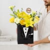 Bright Yellow Lily and Rose Father's Day Bouquet