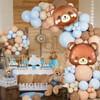 Buy Brown, Beige, And Blue Teddy Bear Balloons - Set Of 100