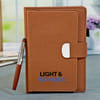 Brown Diary with Pen Online