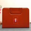Buy Brown Office Conference Folder with Folding Strap - Customized with Logo & Name
