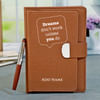 Brown Personalised Diary with Pen Online