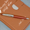 Gift Brown Personalized Diary with Pen