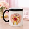 Gift Brown Soft Toy Cat with Magic Mug Gift for Rakhi
