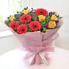 Gift Bunch Of 10 Mix Flowers With Cadbury Celebrations