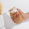 Shop But First Coffee Personalized Glass Tumbler