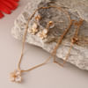 Butterfly Designed Gold Plated Necklace Set Online