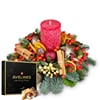 Candle arrangement 'Festive Glamorous' with Avelines praline