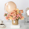 Cappucino Roses And Balloon Arrangement Online
