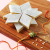 Cardamom Rakhi With Kaju Barfi Online