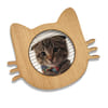 Gift Cat Face Fridge Magnet Photo Frame - Beach Wood