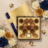Buy Celestial Blooms And Lindt Elegance Gift Combo