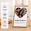 Gift Certified Besties Personalized Golden Metal Photo Frame
