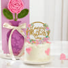 Gift Charming Crochet Rose And Mother's Day Cake Combo