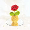 Charming Handcrafted Crochet Rose Pot Online