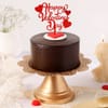 Gift Charming Heart-Topped Truffle Cake for Valentine's Day (300g)