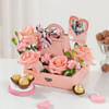 Charming Pink Personalized Valentine's Day Hamper Online