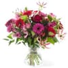 Charming pink red bouquet, excl. vase