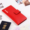 Gift Charming Red Personalized Travel Wallet And Luggage Tag For Her