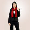 Gift Checkered Red Unisex Pashmina Muffler