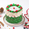Cheerful Christmas Wreath Cream Cake Online