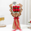 Gift Cheerful Red Blooms Friendship Day Bouquet