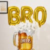 Buy Cheers Best Bro Golden Balloon Arrangement for Rakhi