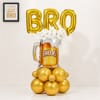 Cheers Best Bro Golden Balloon Arrangement for Rakhi