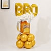 Gift Cheers Best Bro Golden Balloon Bouquet for Rakhi