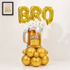 Cheers Best Bro Golden Balloon Bouquet for Rakhi