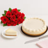 Cheesecake and 24 Roses Online